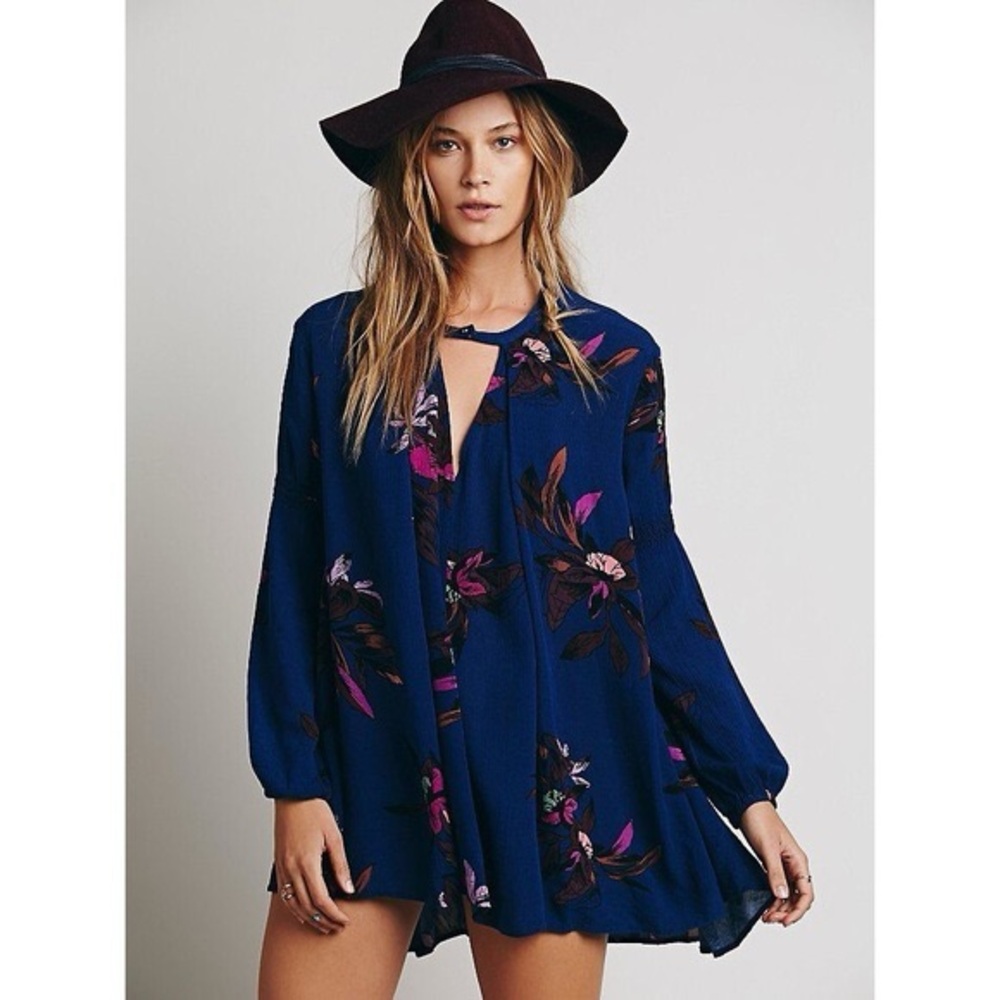 Free People Tree Swing Tunic top summer beach vacation S